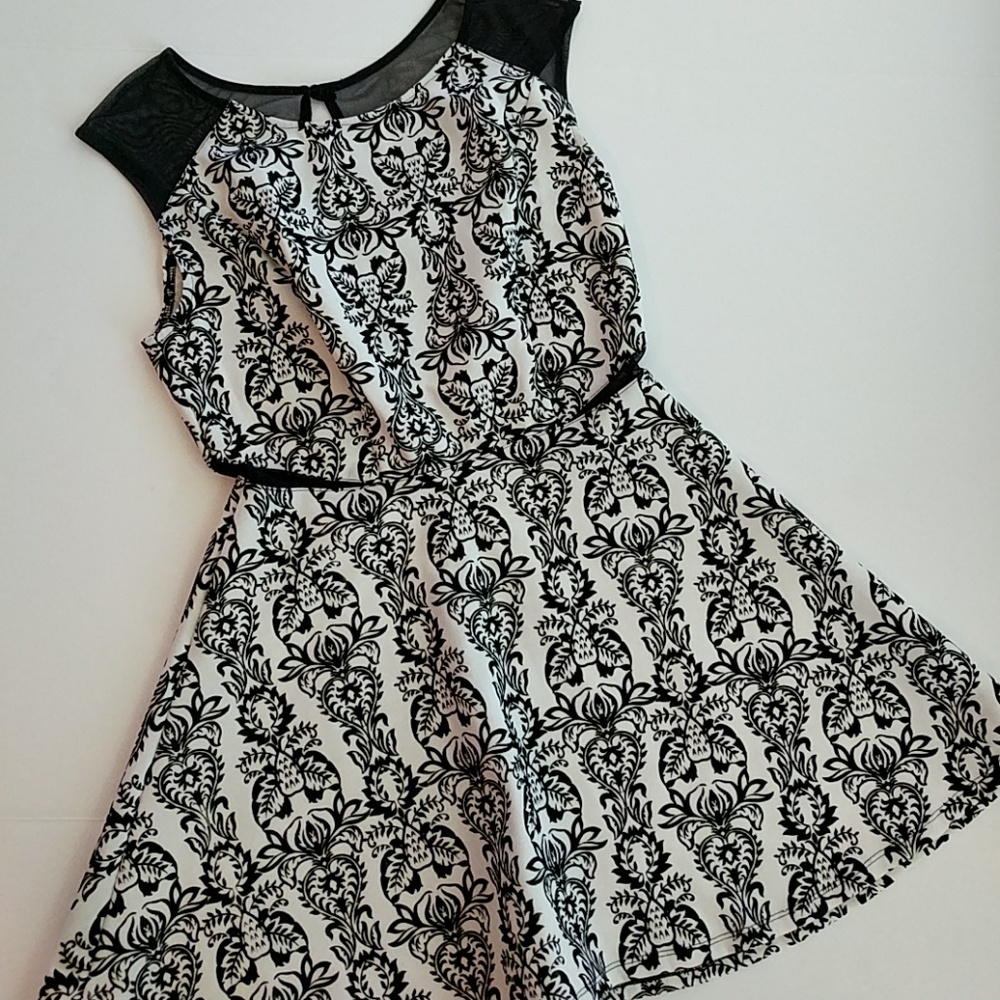 Damask skater dress